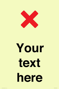 Custom plain background, red cross sign